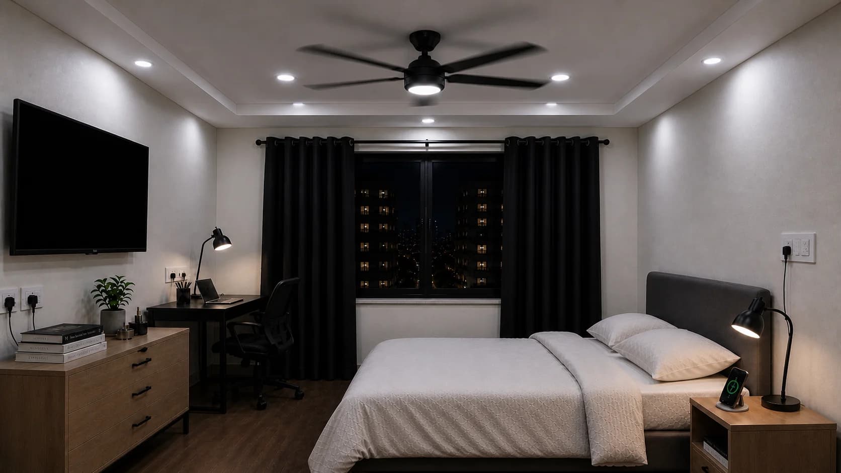 The same bedroom redesigned with mindful principles by Lucy